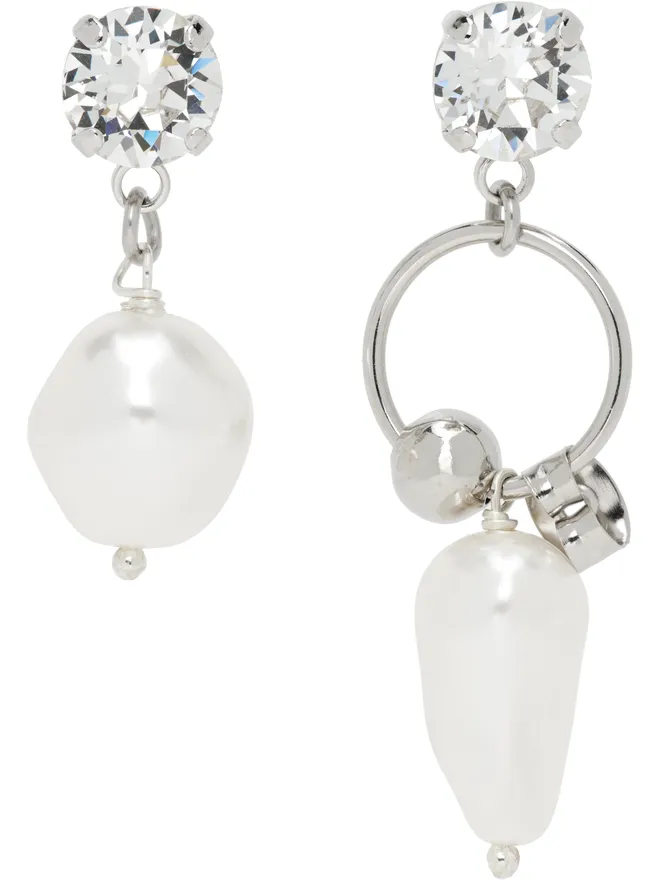 Justine Clenquet Justine Clenquet SSENSE限定 Stan クリスタル ピアスの商品画像
