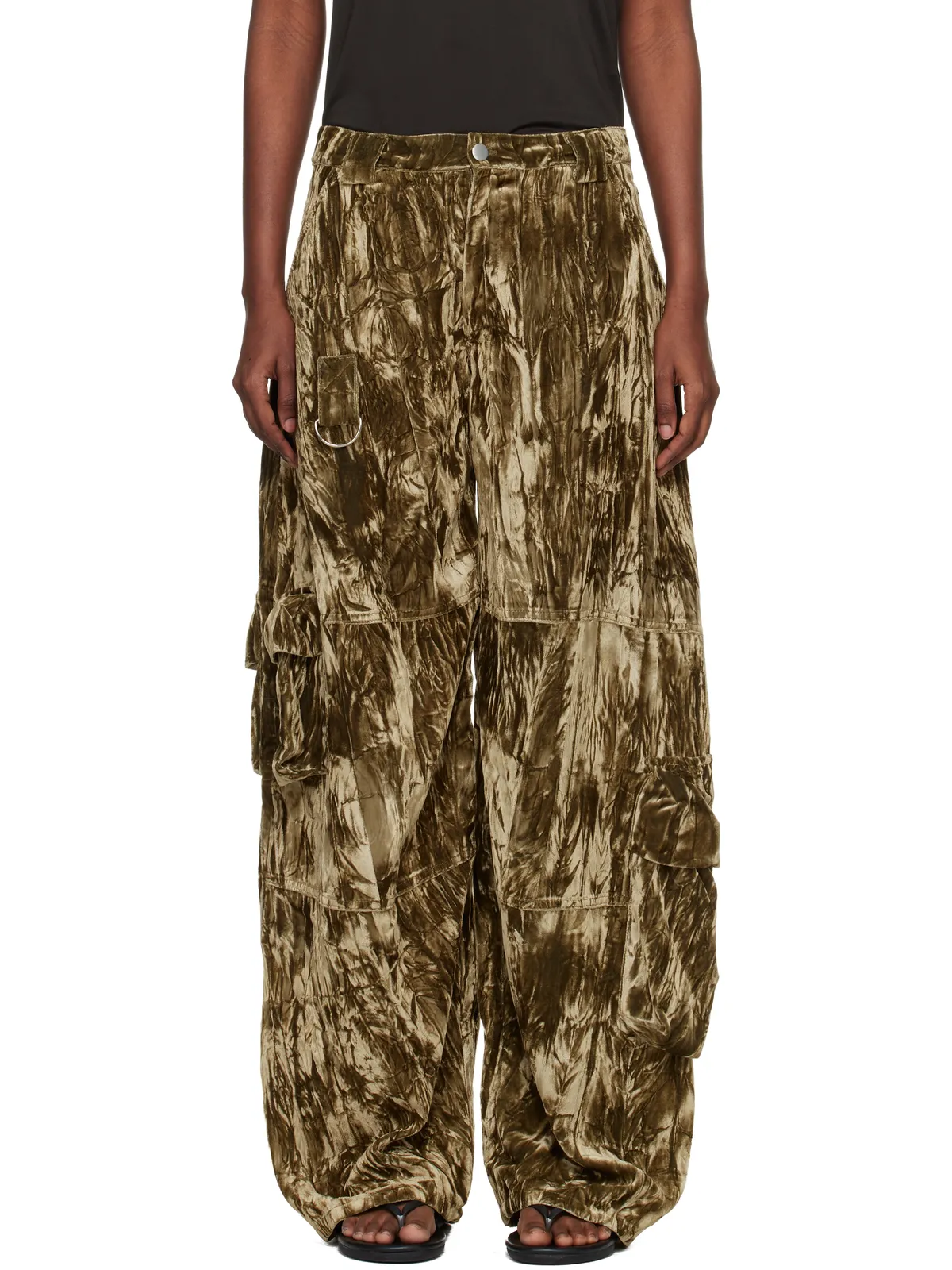 Collina Strada Velvet Lawn カーゴパンツ - 画像1