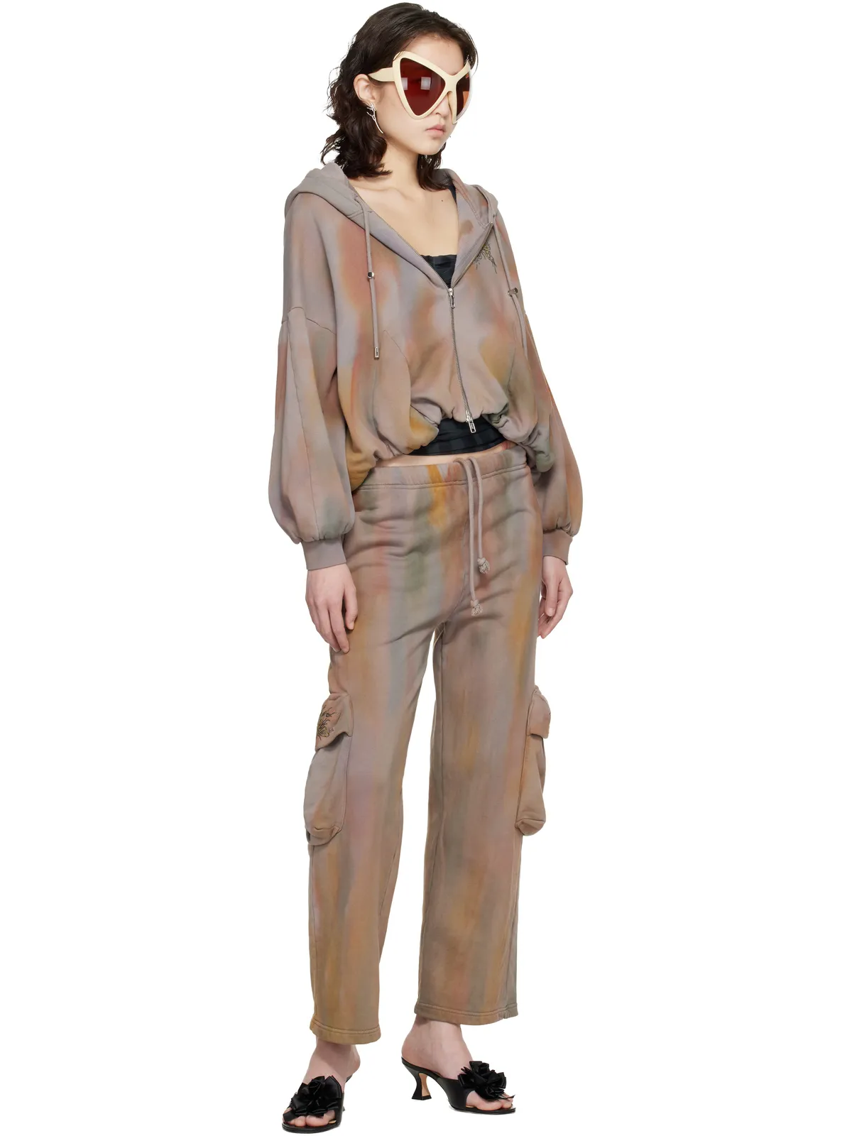 Collina Strada Gathered ジップアップフーディ - 画像4