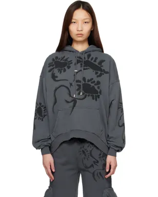 Collina Strada 'Charcoal Daisies' ラウンドヘム フーディ - サムネイル1