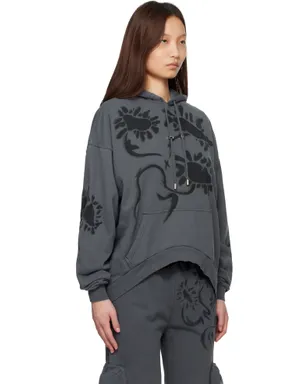 Collina Strada 'Charcoal Daisies' ラウンドヘム フーディ - サムネイル2