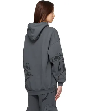 Collina Strada 'Charcoal Daisies' ラウンドヘム フーディ - サムネイル3
