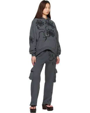 Collina Strada 'Charcoal Daisies' ラウンドヘム フーディ - サムネイル4