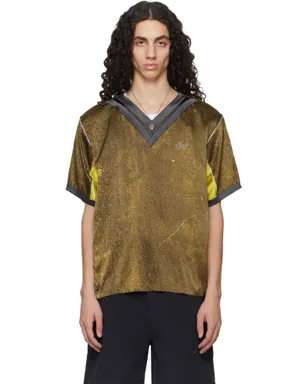 Serapis Satin Silk Double V-Neck 半袖Tシャツ - サムネイル1