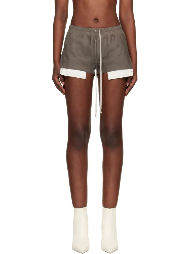 Rick Owens Rick Owens Fog Boxer レザーショートパンツの商品画像