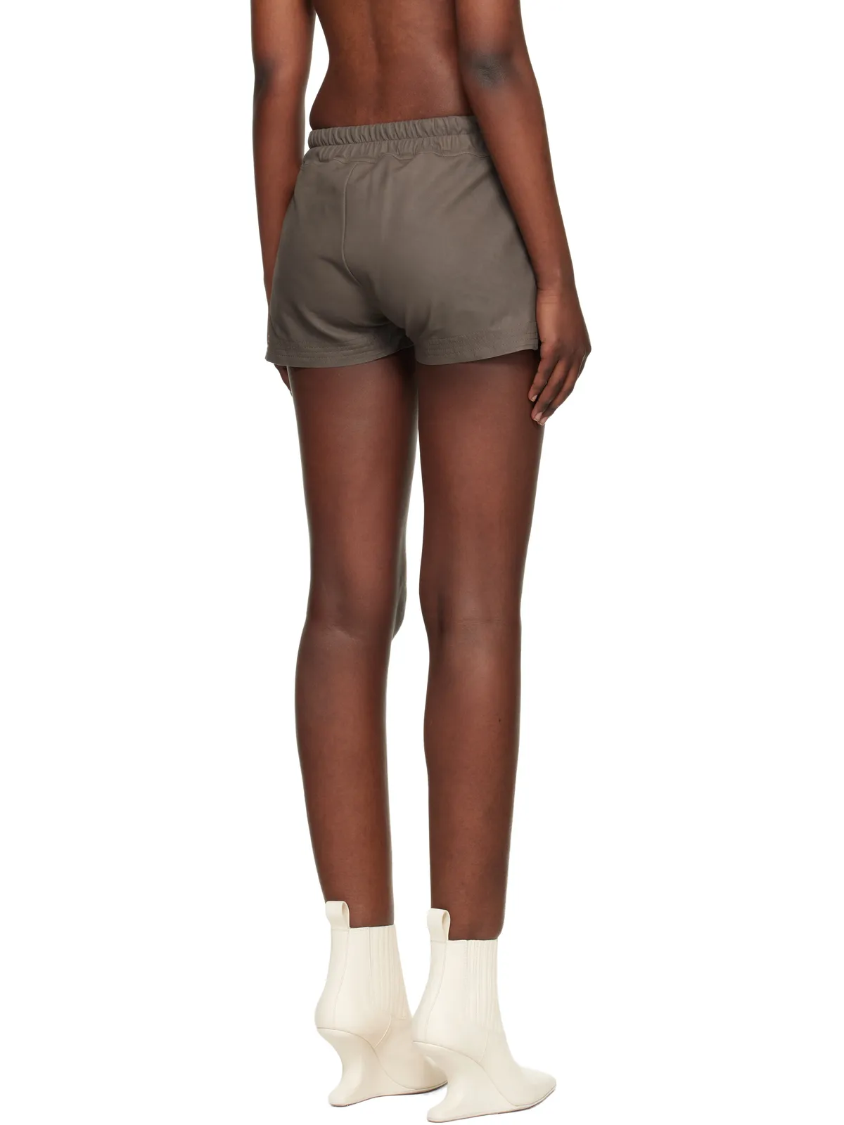 Rick Owens Fog Boxer レザーショートパンツ - 画像3
