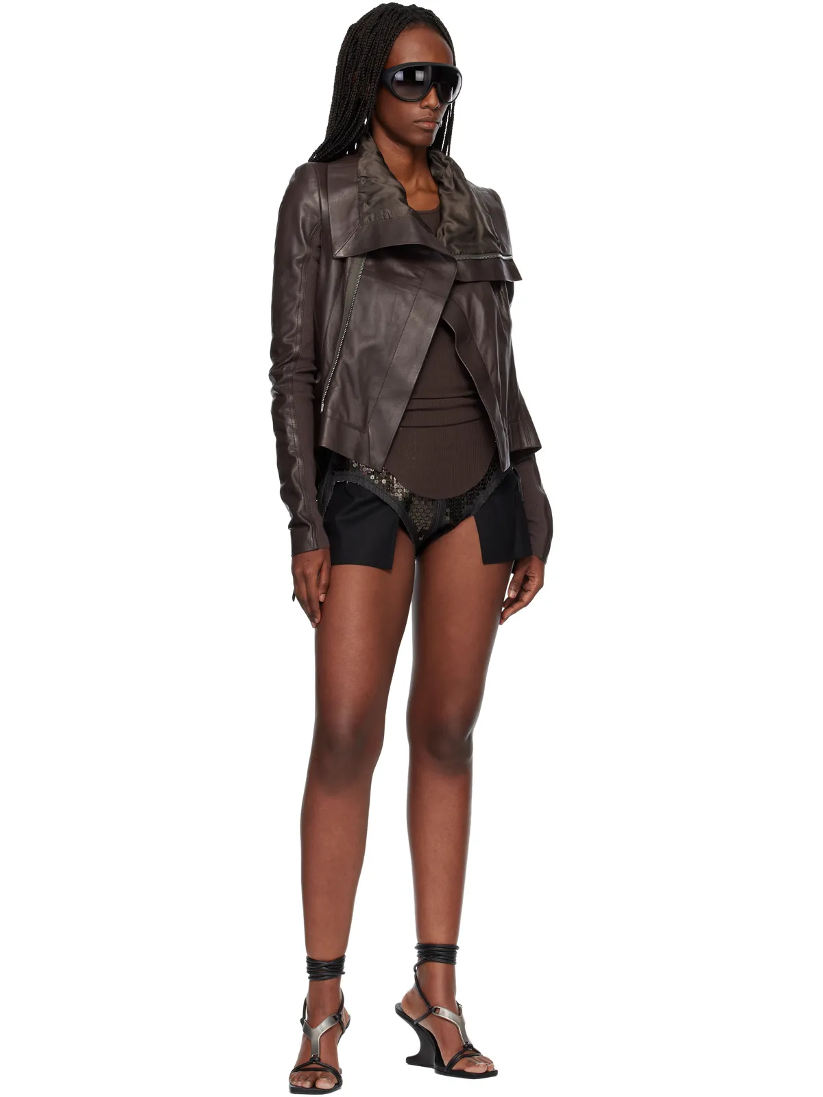 Rick Owens Temple Dirt Cutoffs デニムショートパンツ - 画像4