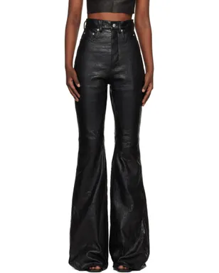 Rick Owens Temple Bolan Bootcut レザーパンツ - サムネイル1