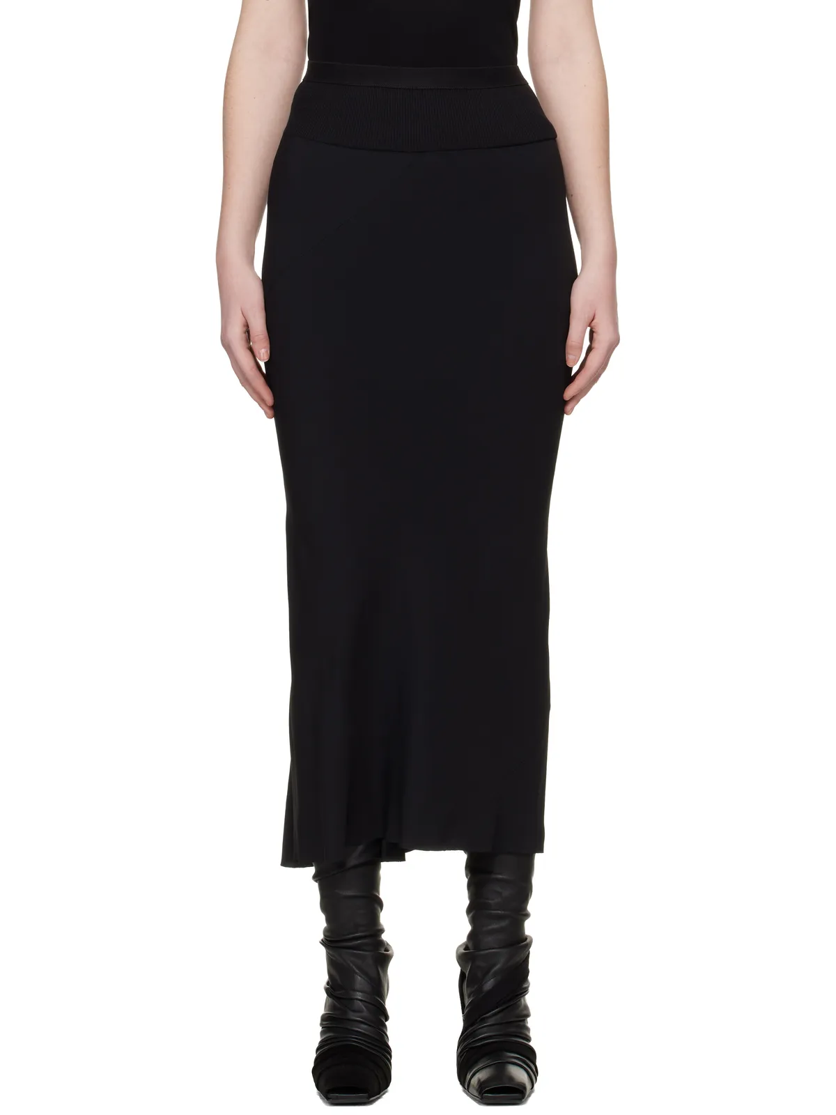 Rick Owens Temple Calf Bias ミディアムスカート - 画像1