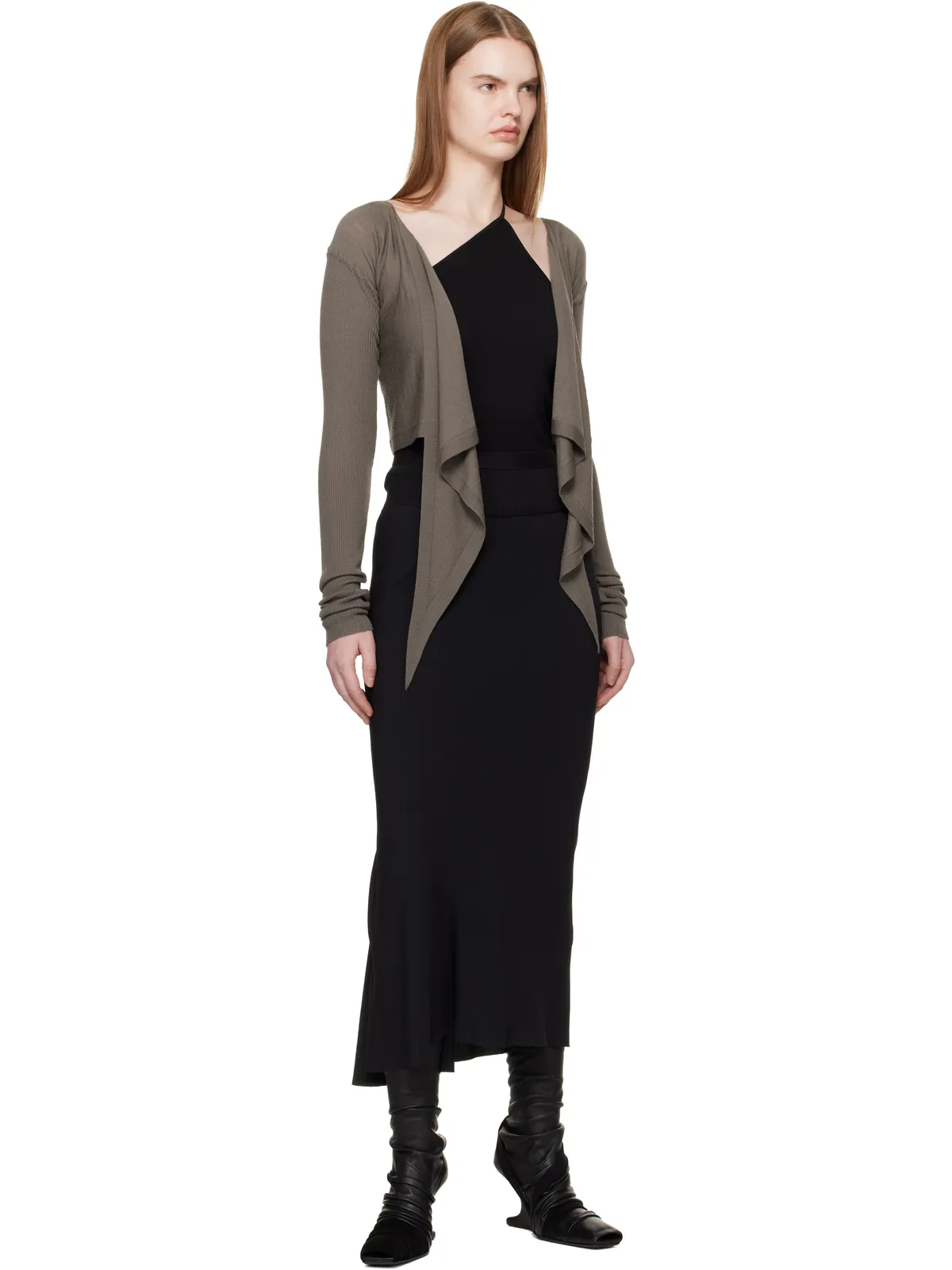 Rick Owens Temple Calf Bias ミディアムスカート - 画像4