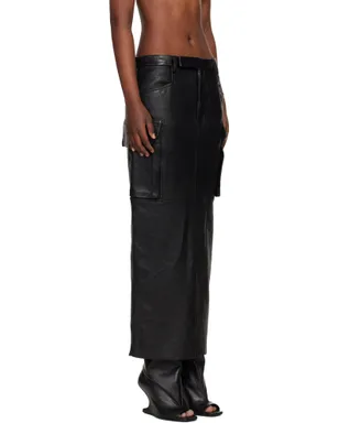 Rick Owens Temple Firbanks レザー ミディアムスカート - サムネイル2