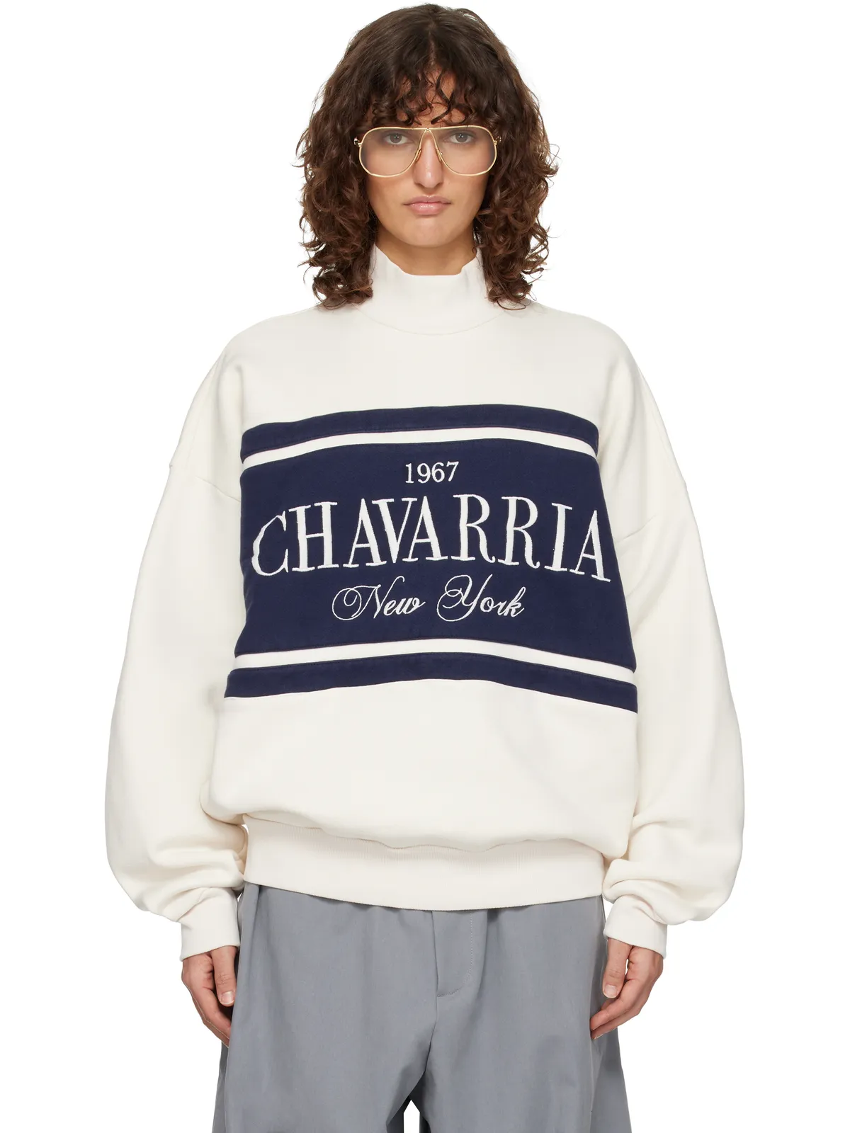 Willy Chavarria 'Chavarria' Stripe Gilroy スウェットシャツ - 画像1