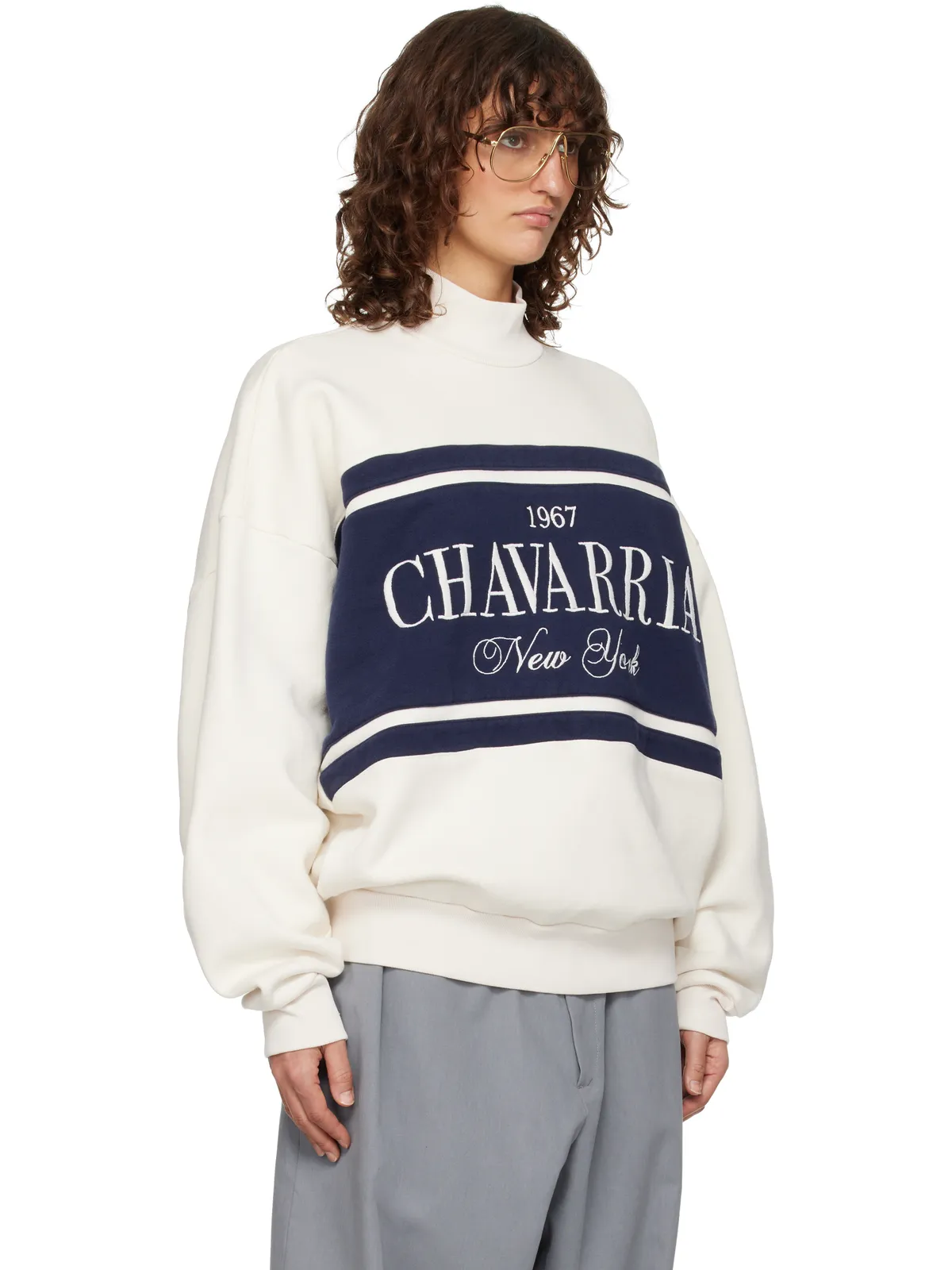 Willy Chavarria 'Chavarria' Stripe Gilroy スウェットシャツ - 画像2