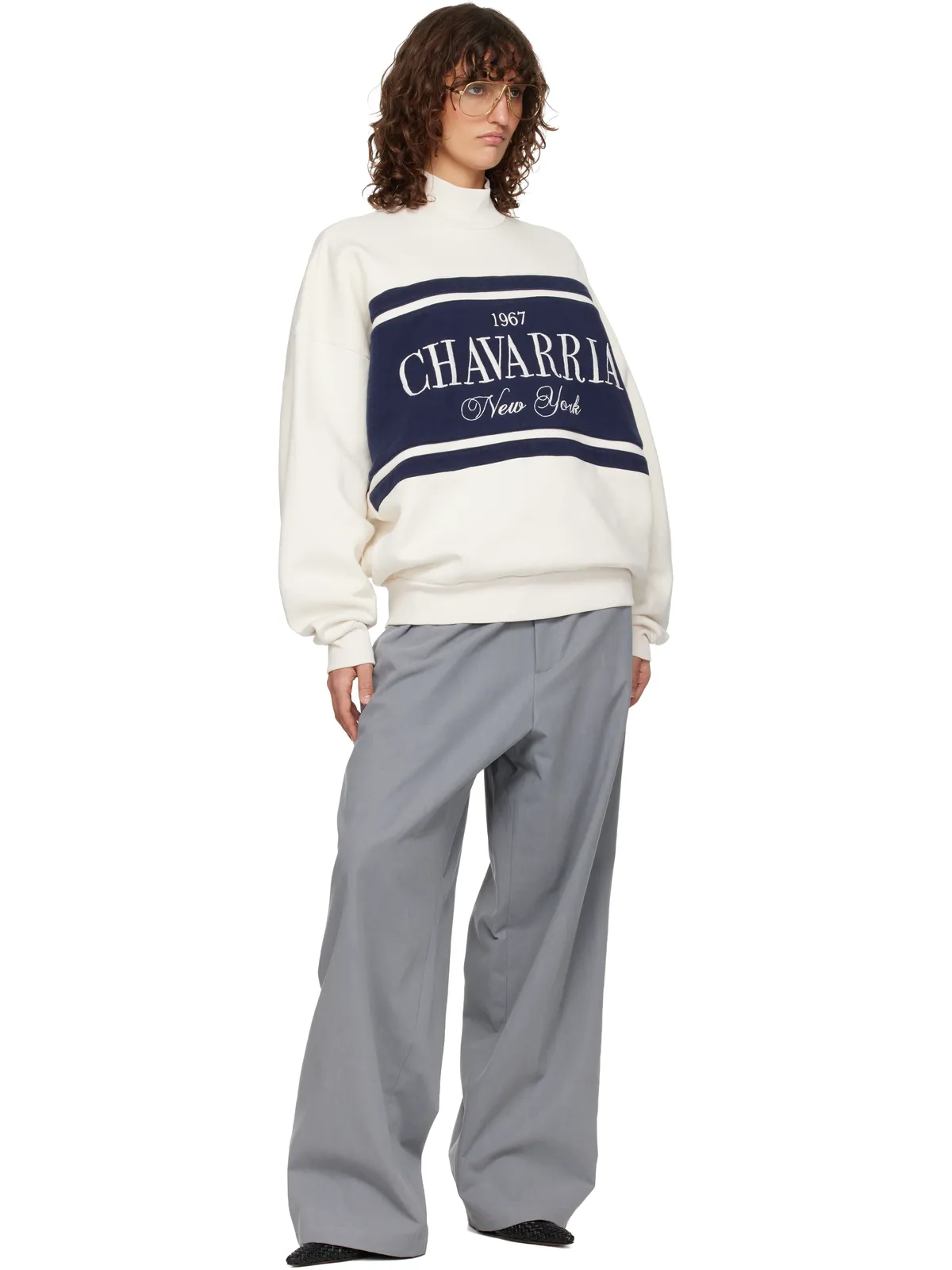 Willy Chavarria 'Chavarria' Stripe Gilroy スウェットシャツ - 画像4