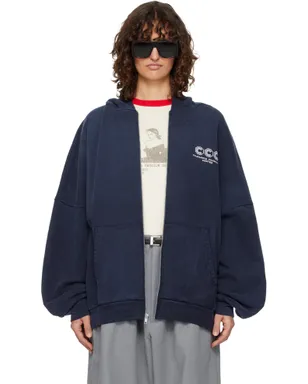 Willy Chavarria 'CCC' Hooligan Through ジップフーディ - サムネイル1