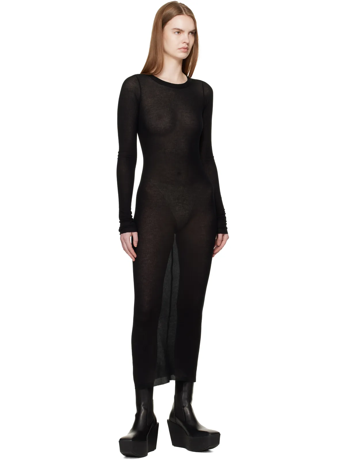 Rick Owens Temple Rib LS ミディアムワンピース - 画像4
