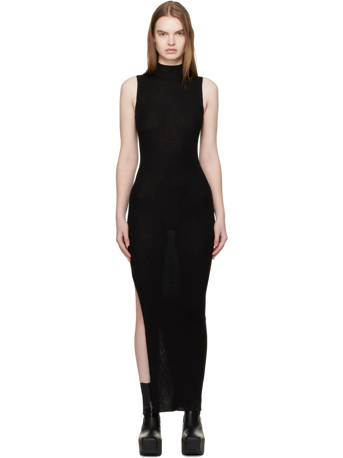 Rick Owens Temple SL タートルネック ミディアムワンピース - 画像1