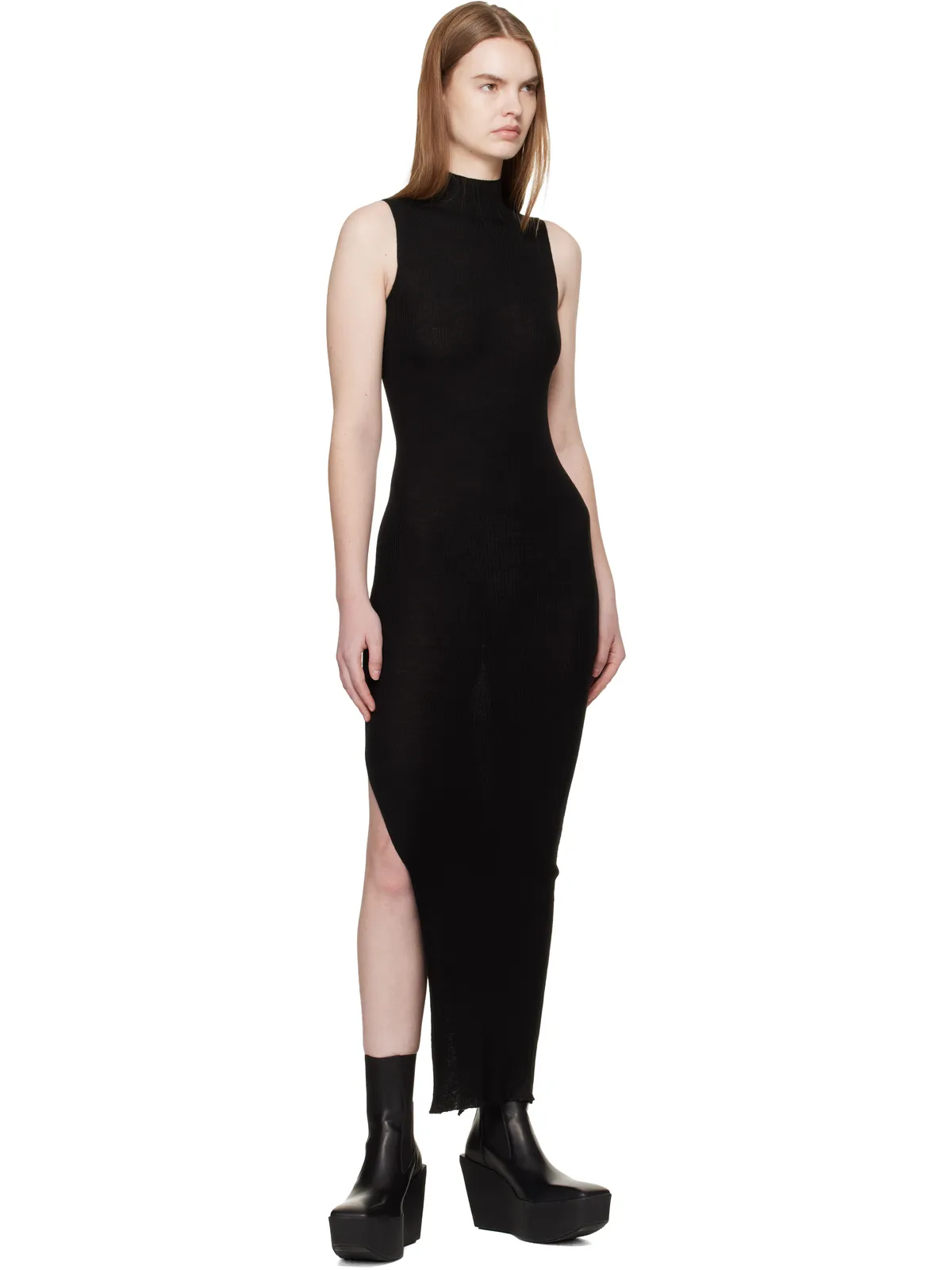 Rick Owens Temple SL タートルネック ミディアムワンピース - 画像4