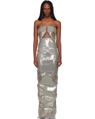 Rick Owens Temple Prong デニム マキシドレス - サムネイル1