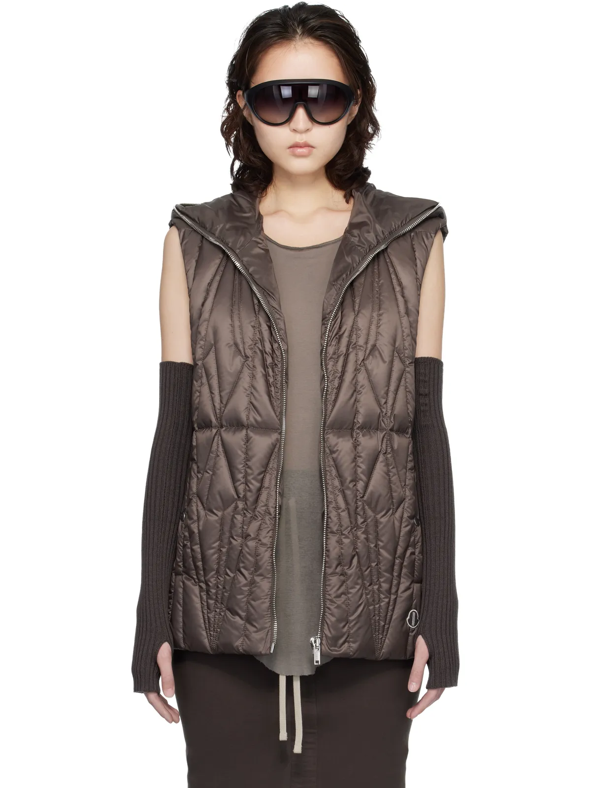 Rick Owens Moncler + Rick Owens Geocamo Ziplock ダウンベスト - 画像1