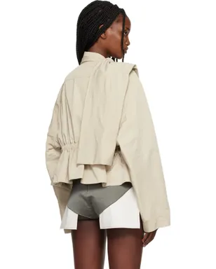 Rick Owens Temple Cropped Scarf フライトジャケット - サムネイル3