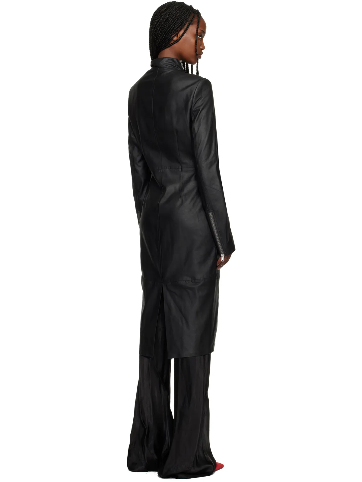 Rick Owens Temple Gary レザーコート - 画像3