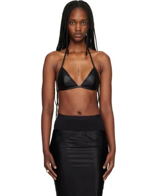 Rick Owens Temple Waxy Lamb Leather ブラ - サムネイル1