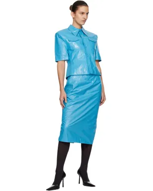 Willy Chavarria Chavela S/S レザー シャツ - サムネイル4