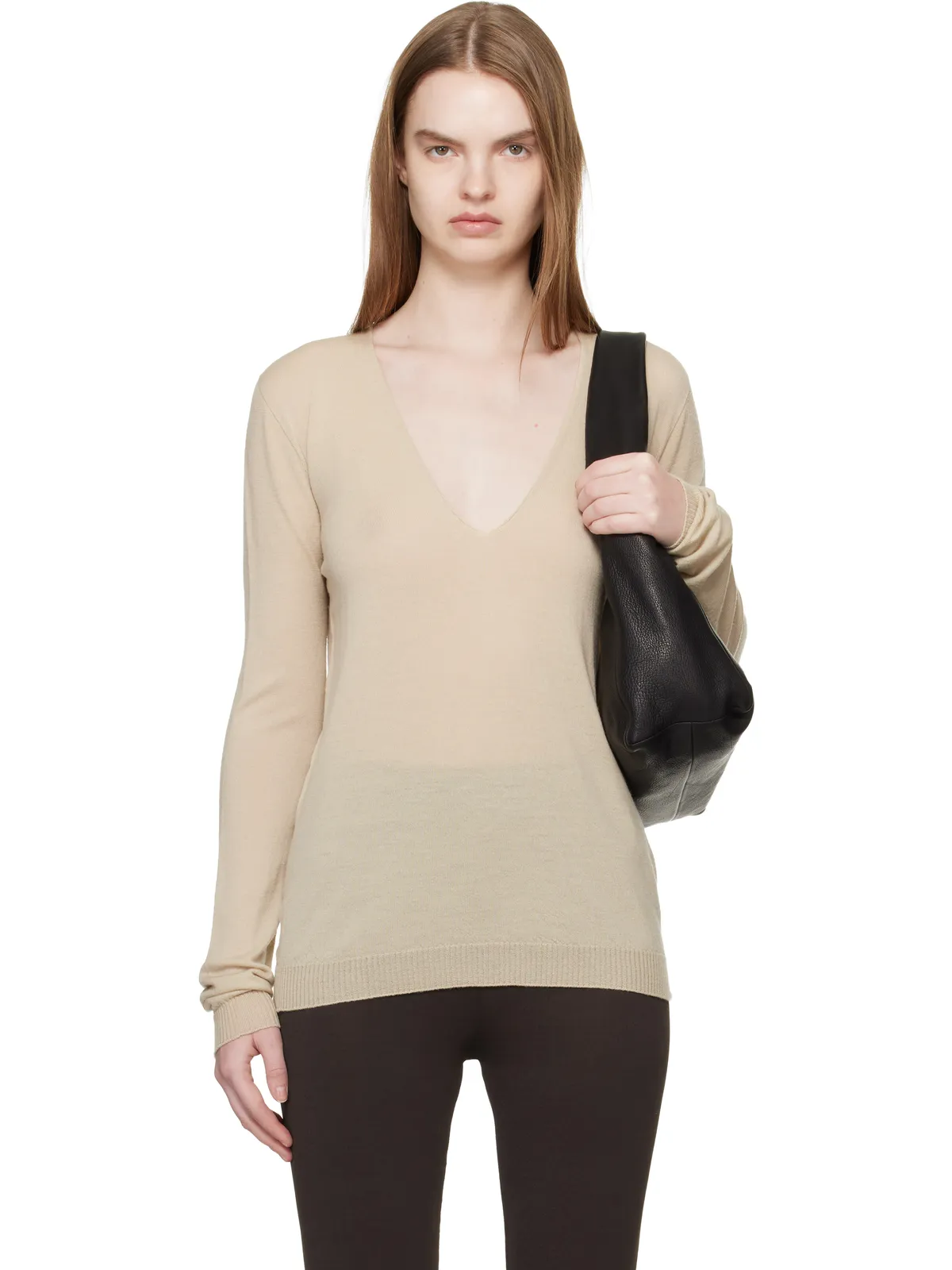 Rick Owens Temple Vネック プルオーバー - 画像1