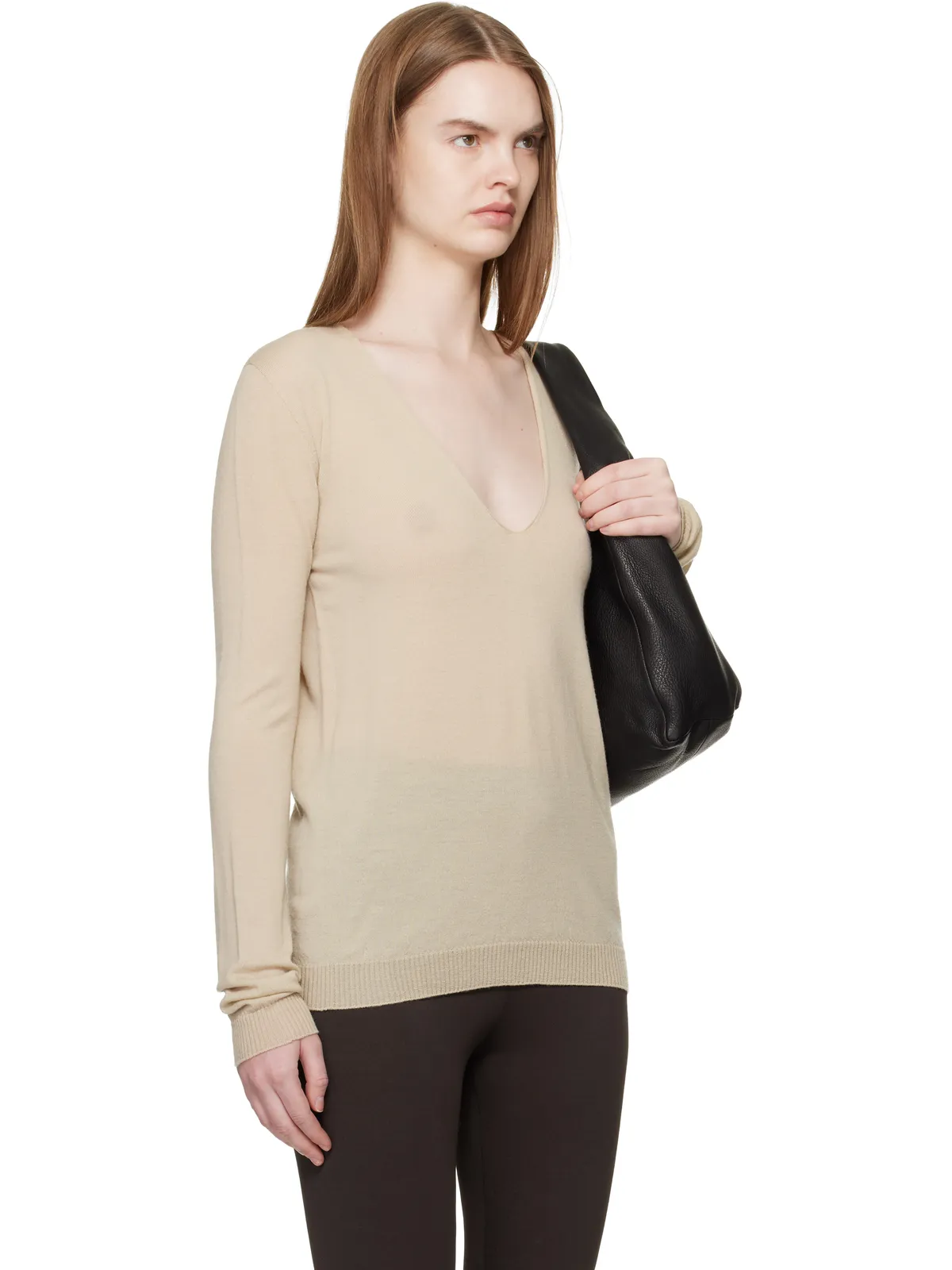 Rick Owens Temple Vネック プルオーバー - 画像2