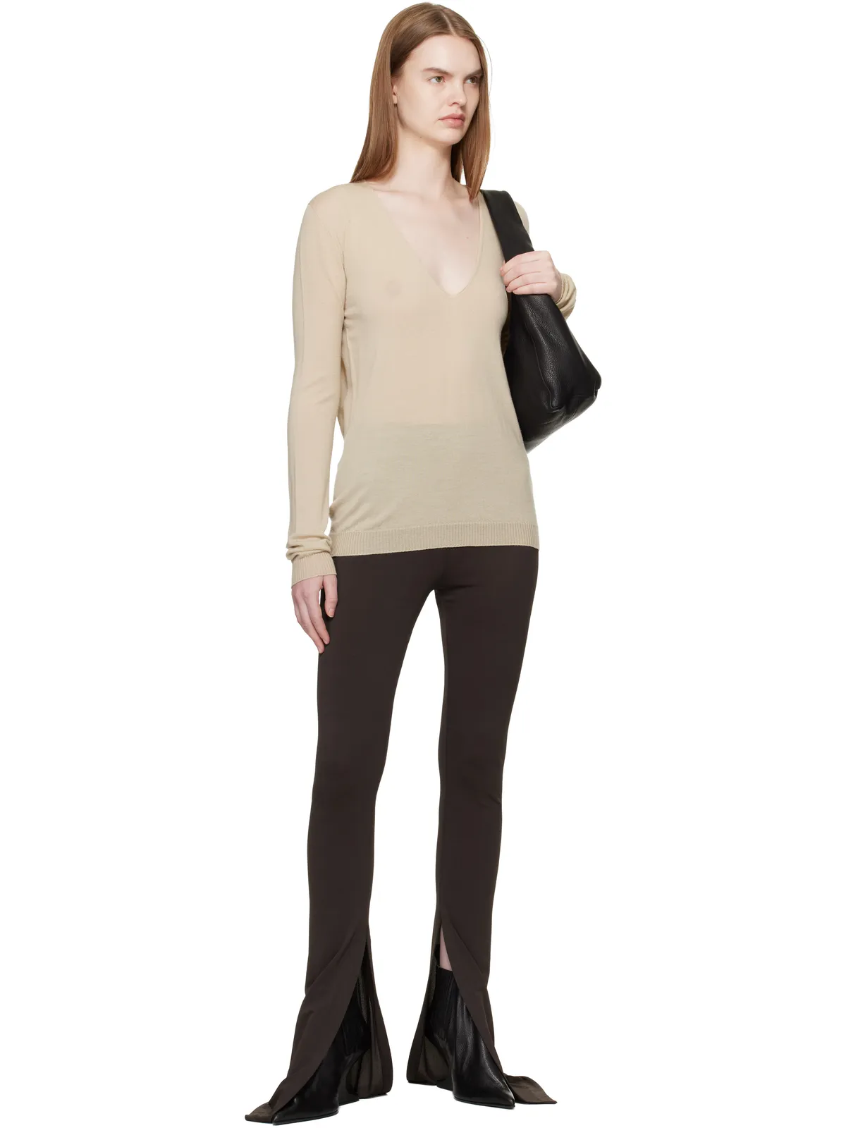 Rick Owens Temple Vネック プルオーバー - 画像4