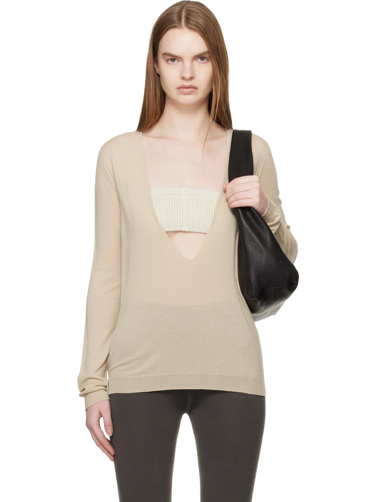 Rick Owens Temple Extreme Vネック プルオーバー - 画像1