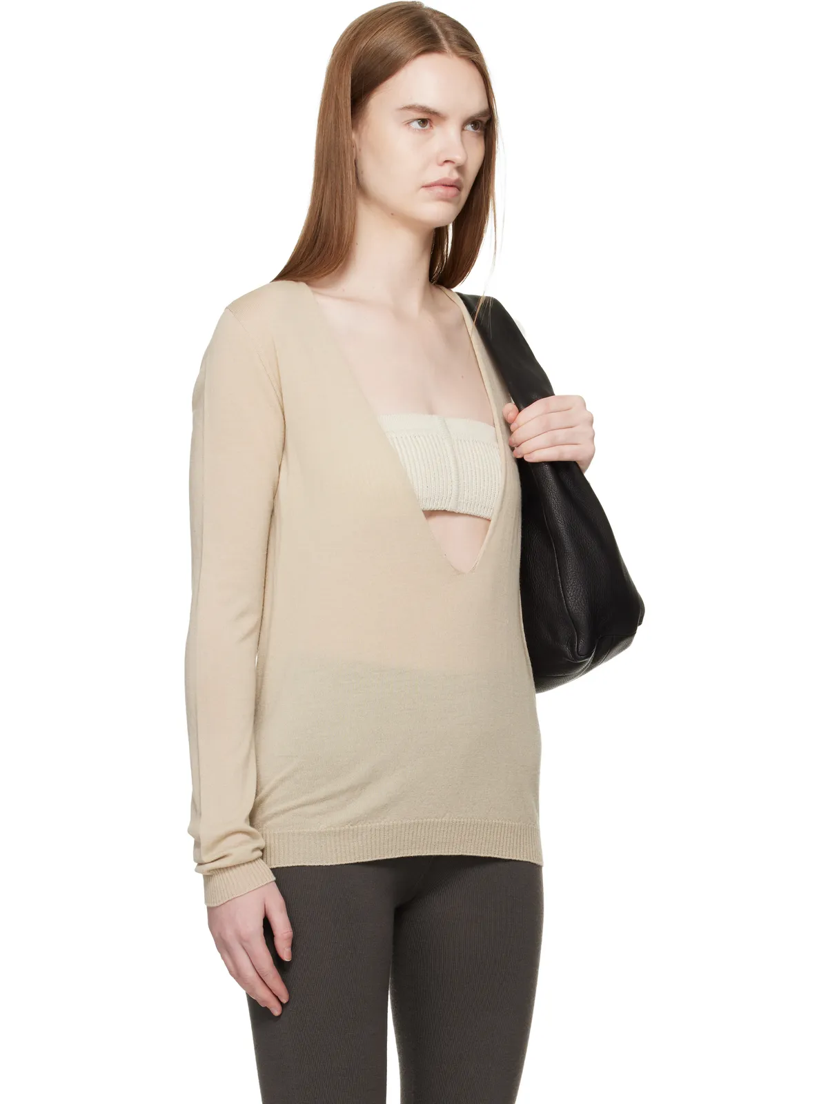 Rick Owens Temple Extreme Vネック プルオーバー - 画像2