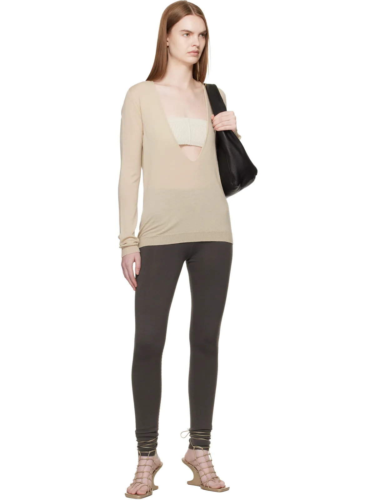 Rick Owens Temple Extreme Vネック プルオーバー - 画像4