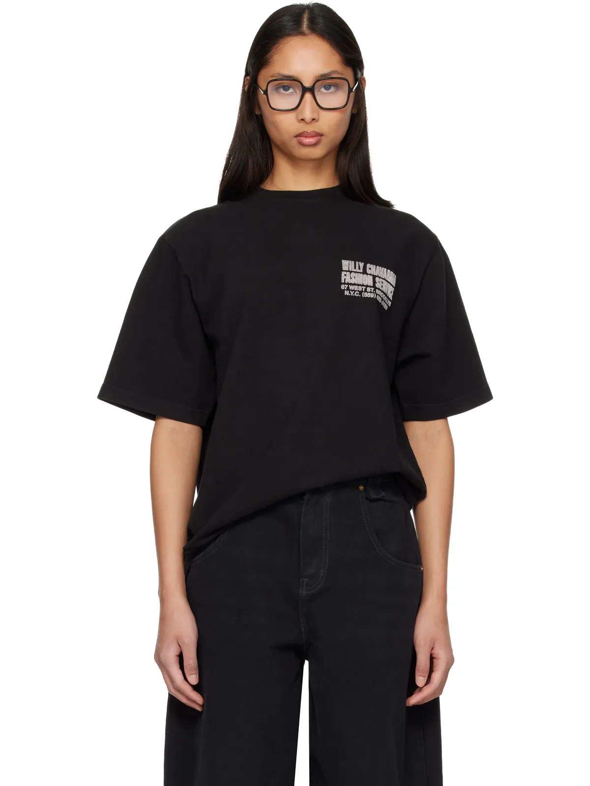 Willy Chavarria 'Fashion Services' Standard Tシャツ - 画像1