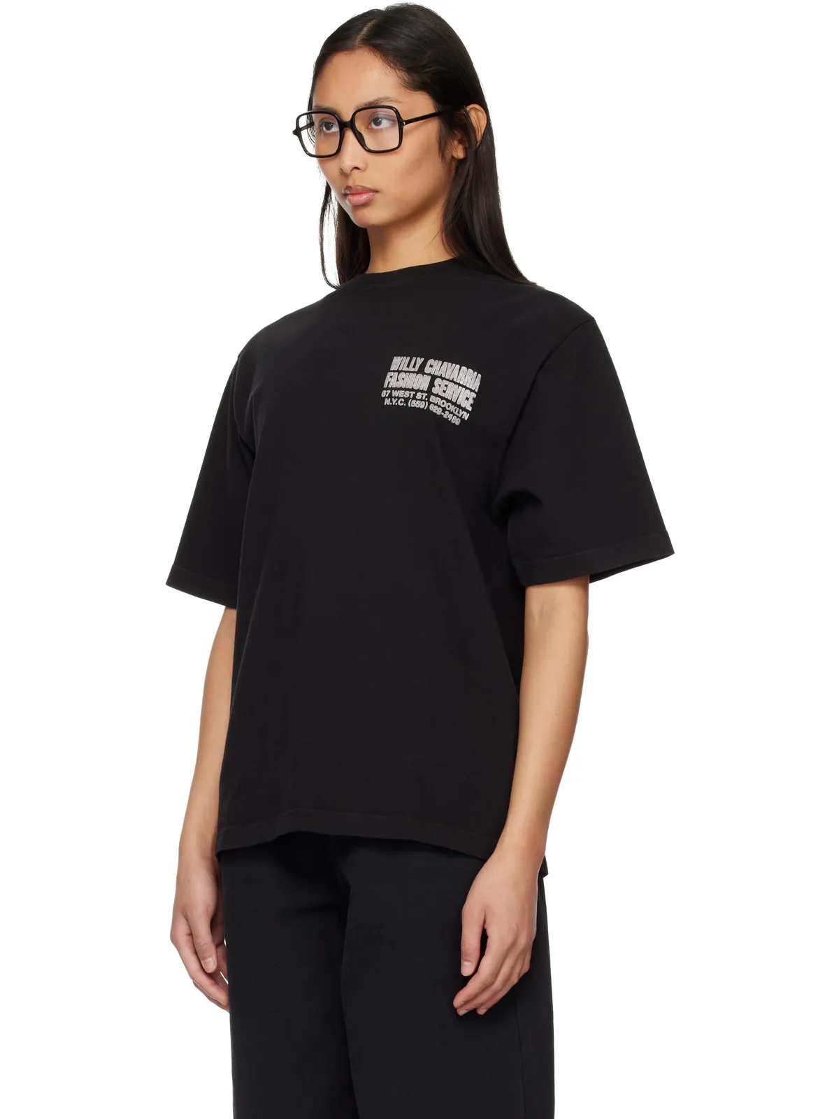 Willy Chavarria 'Fashion Services' Standard Tシャツ - 画像4