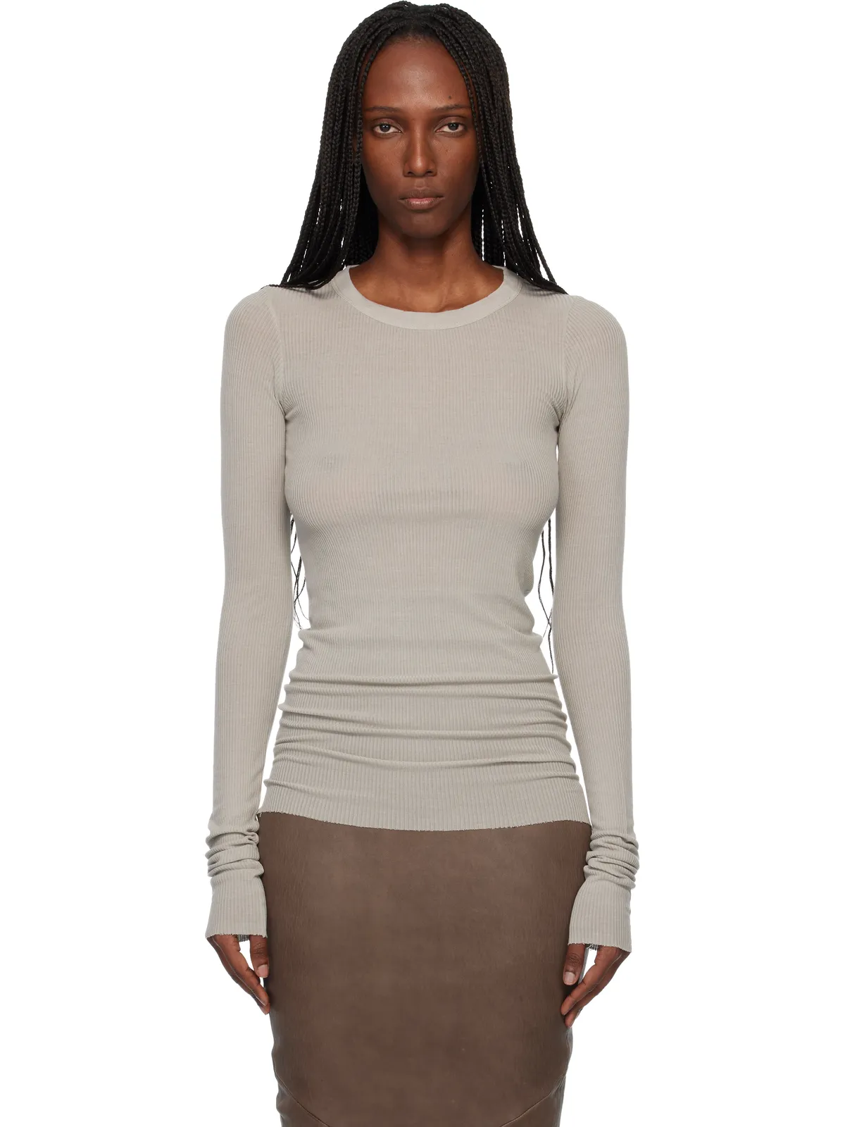 Rick Owens Temple Rib LS Tシャツ - 画像1
