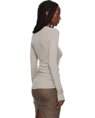 Rick Owens Temple Rib LS Tシャツ - サムネイル3