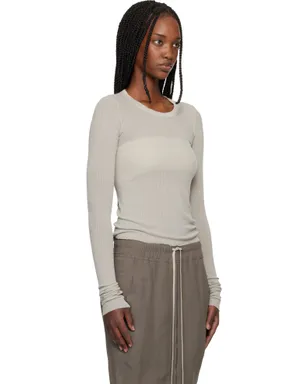Rick Owens Temple Cropped Rib LS Tシャツ - サムネイル2