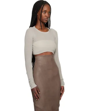 Rick Owens LS Crop Tシャツ - サムネイル2