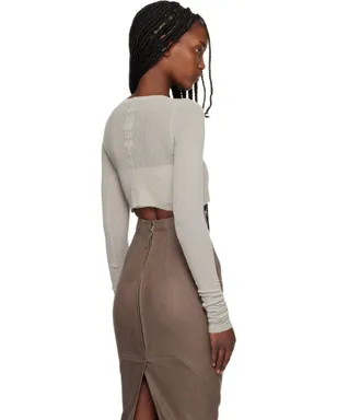 Rick Owens LS Crop Tシャツ - サムネイル3