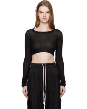 Rick Owens Temple クロップ 長袖Tシャツ - サムネイル1