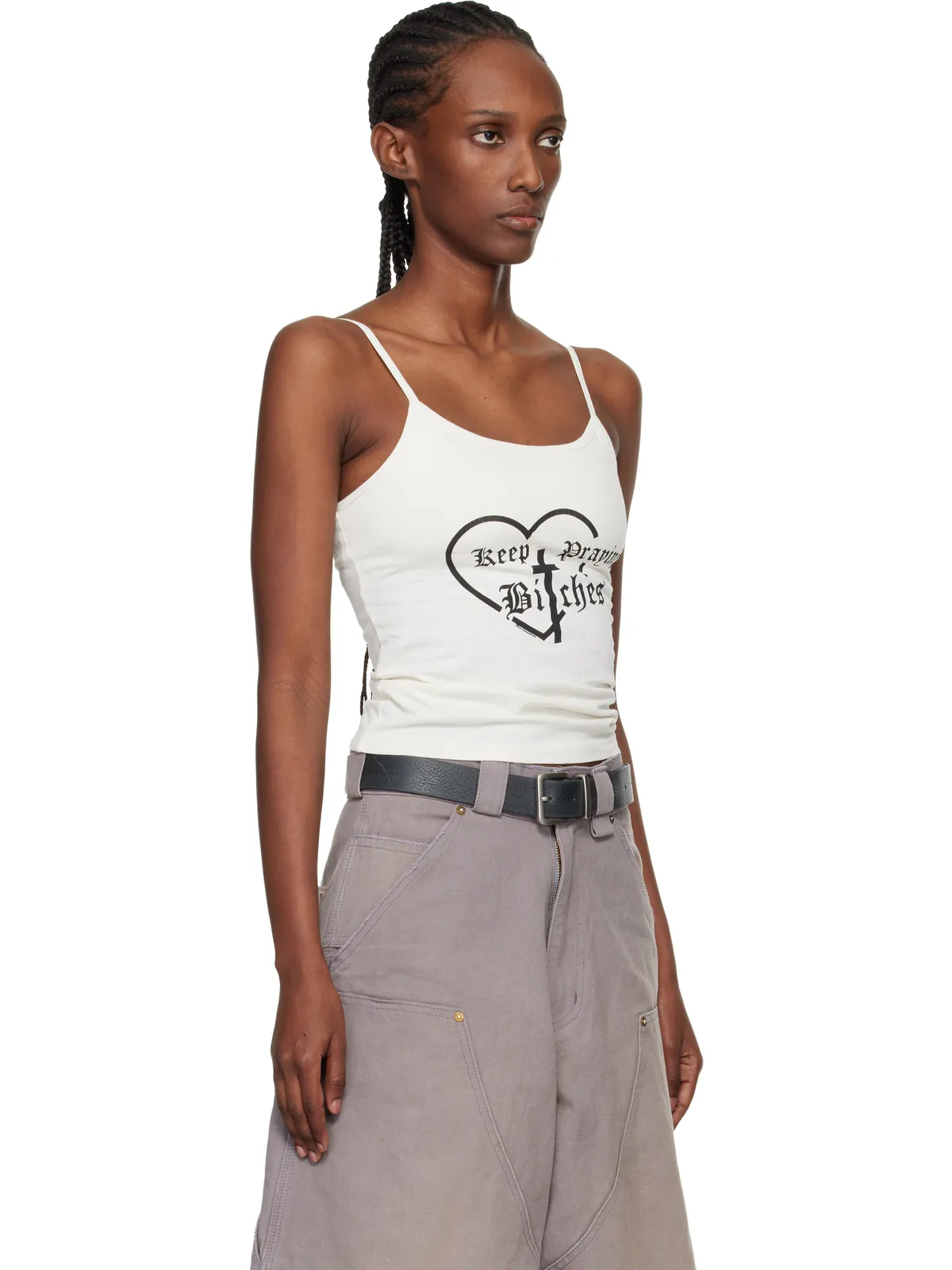 Willy Chavarria 'Keep Praying Bitches' Cholita キャミソール - 画像2