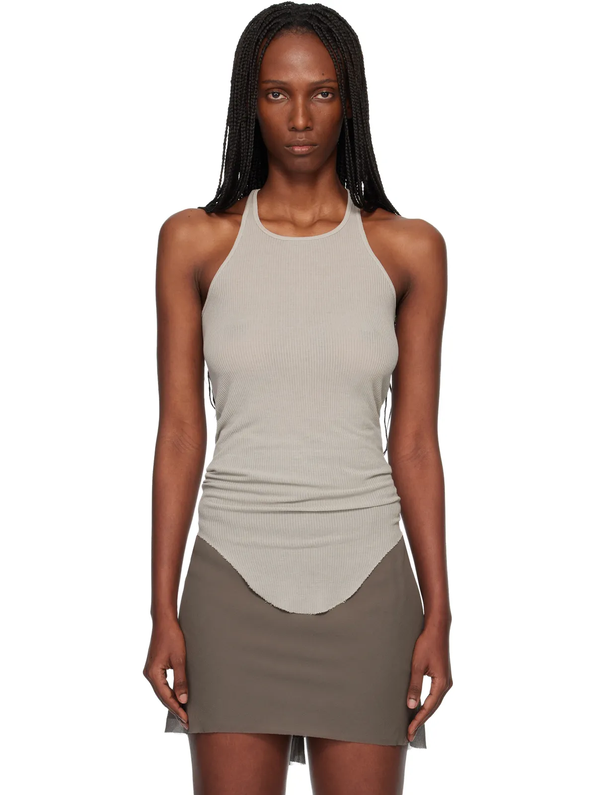 Rick Owens Temple Basic リブタンクトップ - 画像1