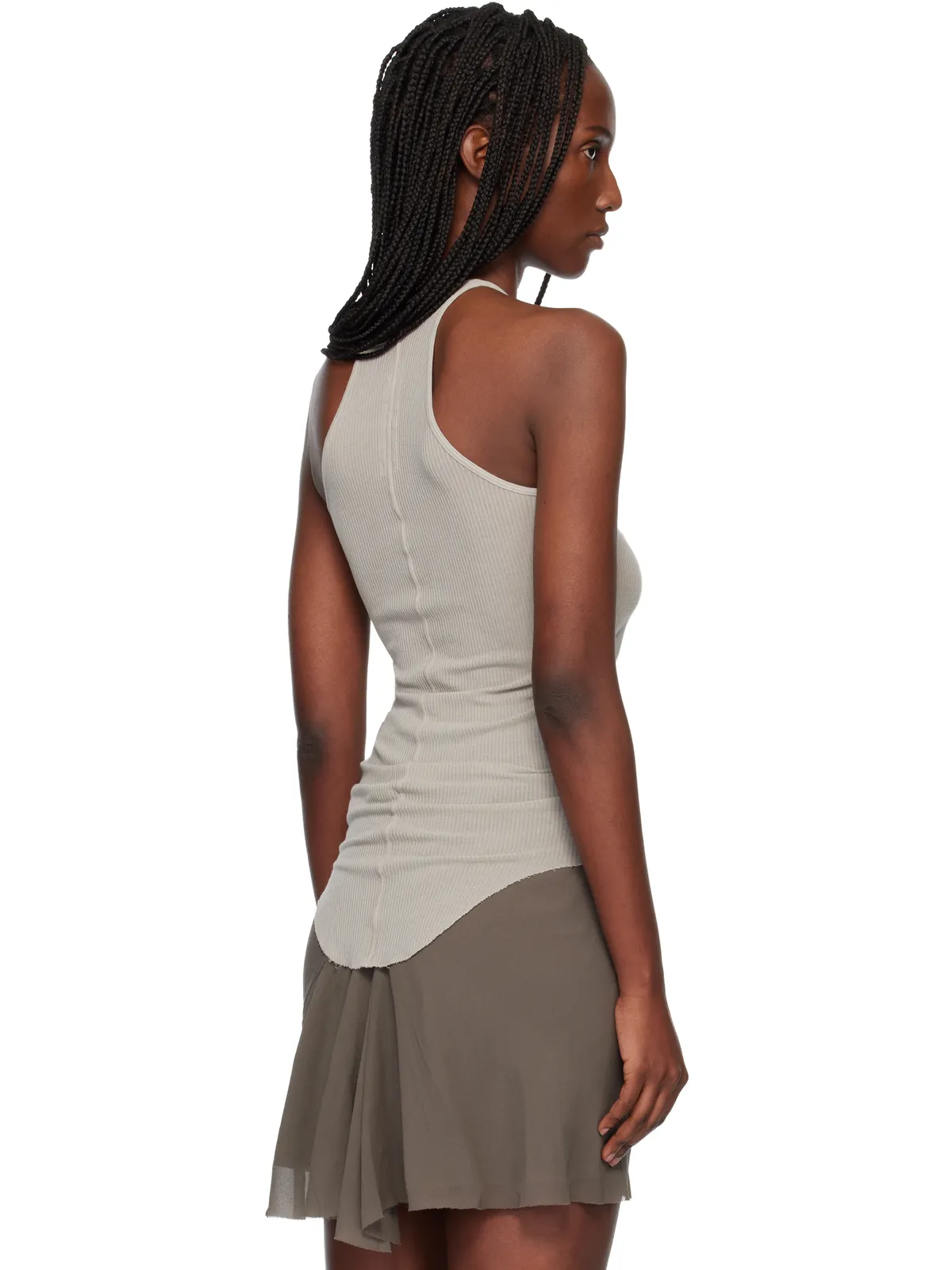 Rick Owens Temple Basic リブタンクトップ - 画像3
