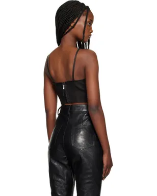 Rick Owens Temple Stretch Lamb レザー トップス - サムネイル3