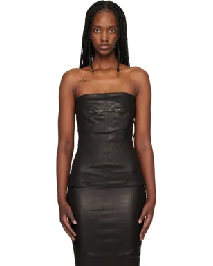 Rick Owens Temple Bustier レザー トップス - サムネイル1