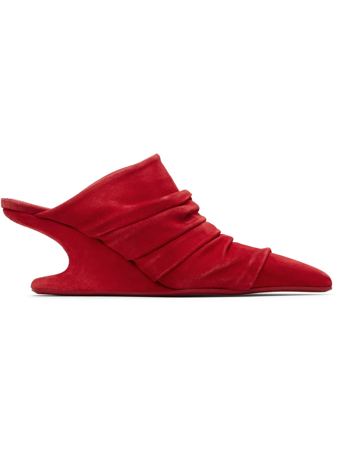 Rick Owens レッド Temple Cantilever 6 Sharp サボ ヒール - 画像1