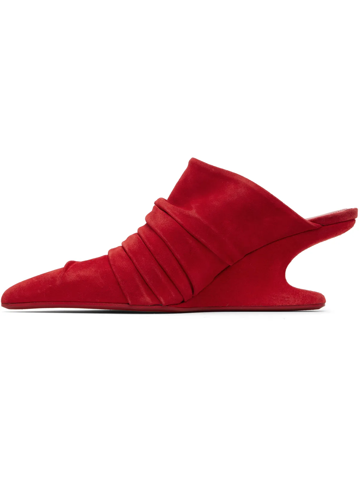 Rick Owens レッド Temple Cantilever 6 Sharp サボ ヒール - 画像3