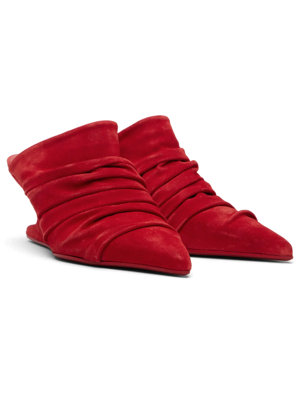 Rick Owens レッド Temple Cantilever 6 Sharp サボ ヒール - 画像4